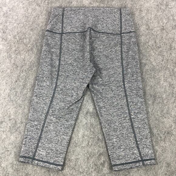Victorias Secret Sport Leggings Medium Gray Heather Mid Rise Capri Cropped Women - Picture 2 of 11